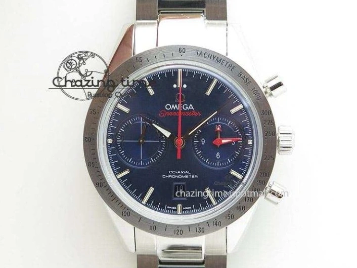 0514 SpeedMaster MoonWatch SS OMF 1:1 Best Edition Blue Dial On SS Bracelet A9300 V Casual 8088